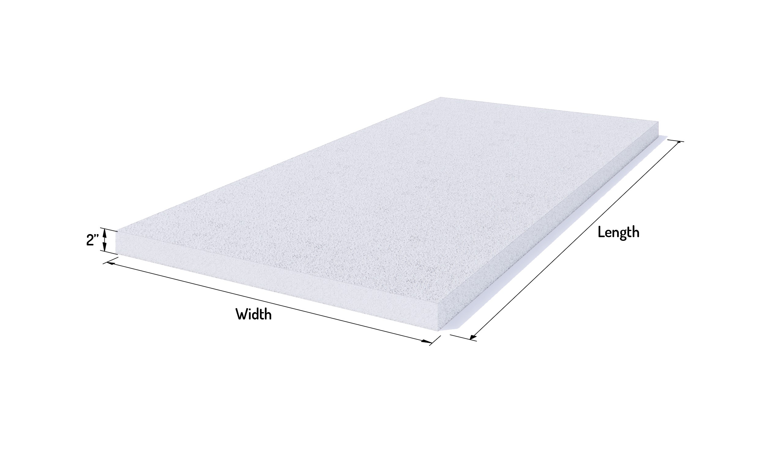 Rectangle Foam 2"