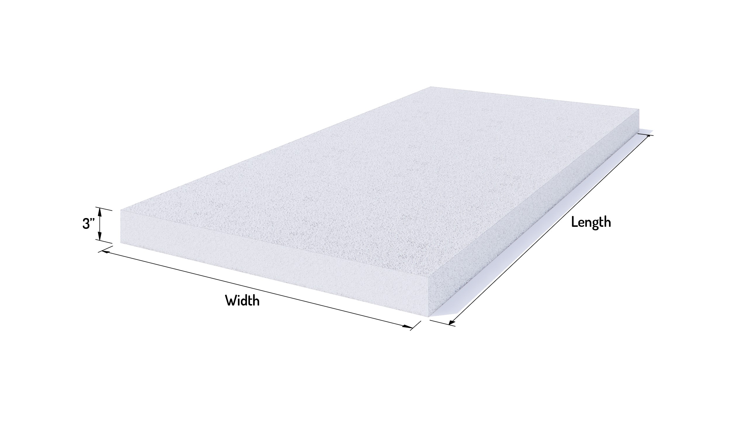 Rectangle Foam 3"