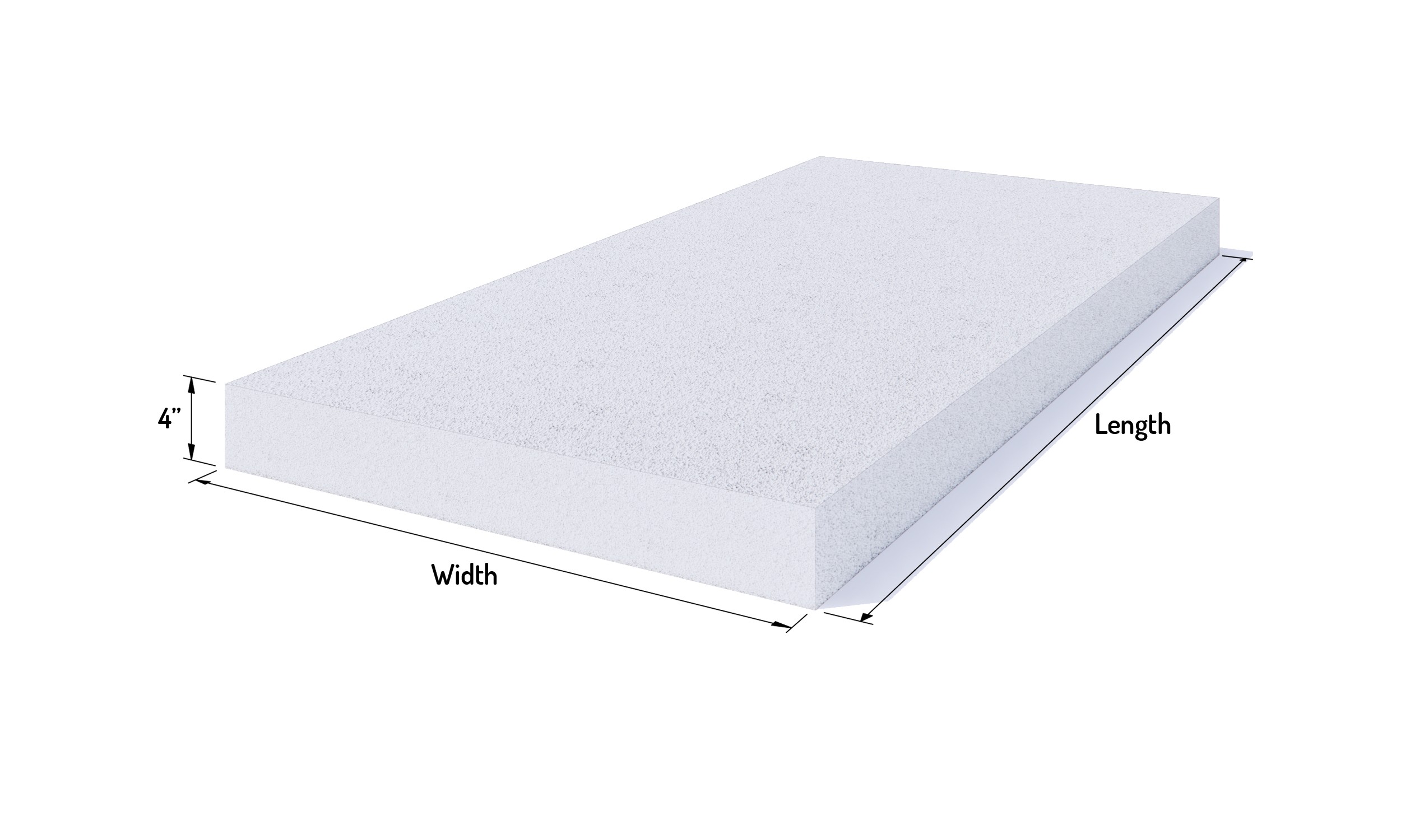 Rectangle Foam 4"